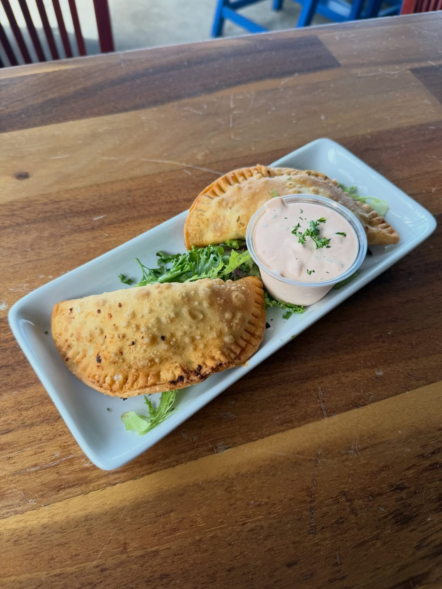 Empanadas with dipping sauce