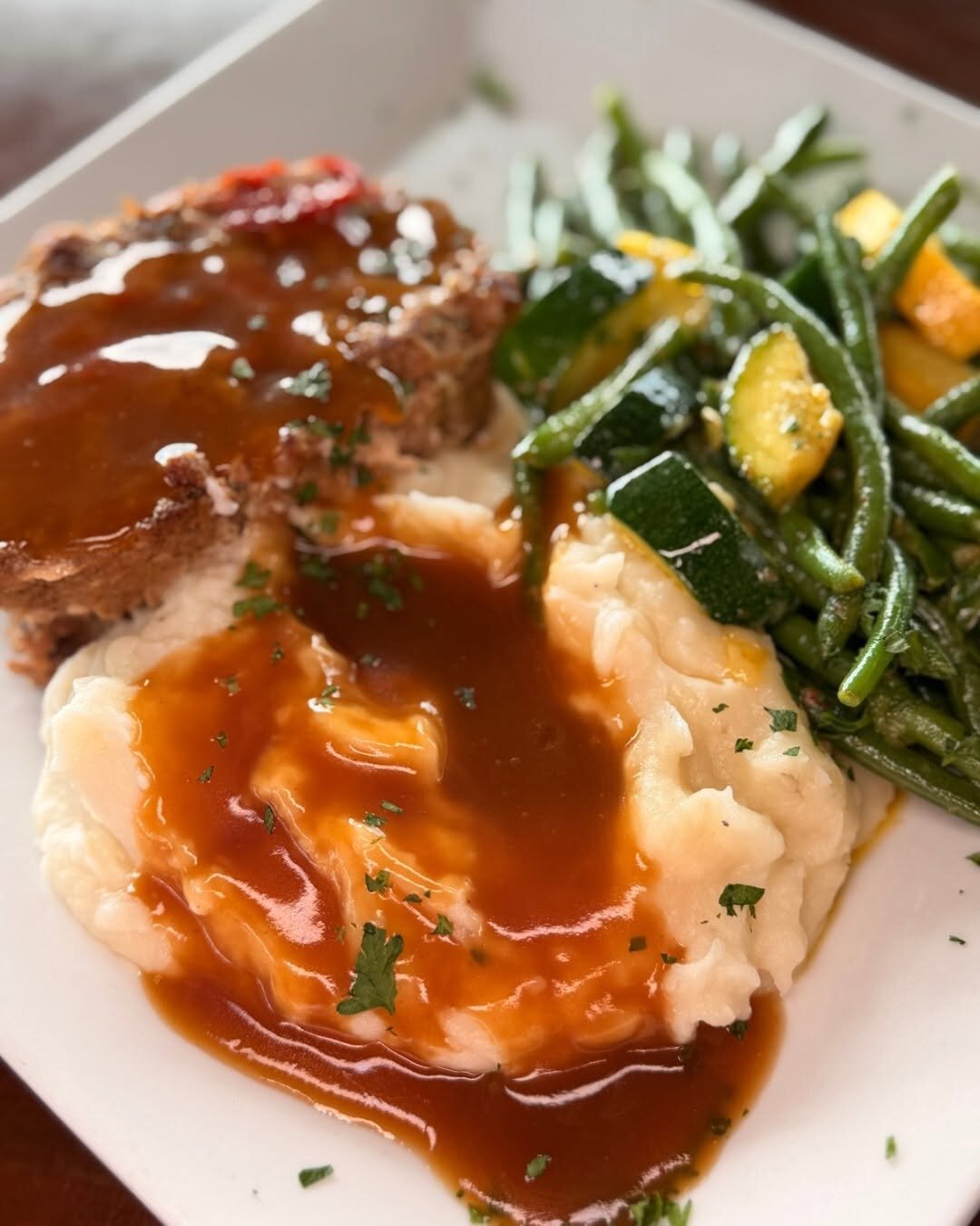 Meat loaf with mashed potatoes, a recent Chef Ronnie's feature
