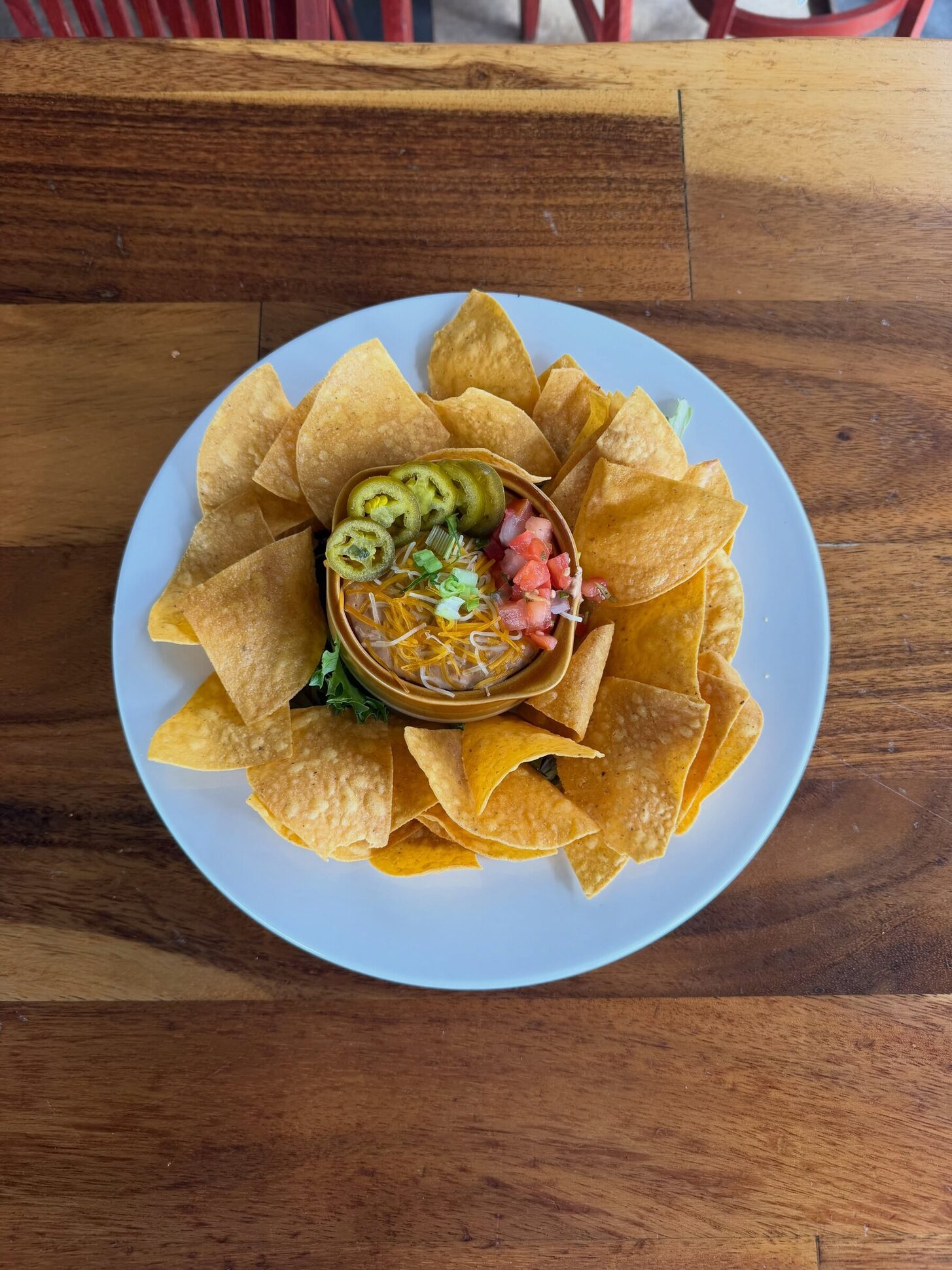 Nachos seen from overhead